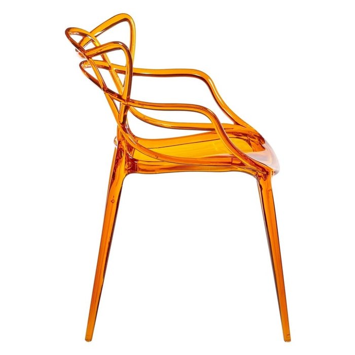 Стул Masters прозрачно-оранжевого цвета - лучшие Обеденные стулья в INMYROOM