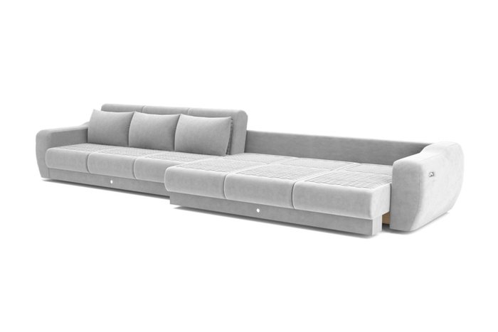 Модульный диван-кровать светло-серого цвета - лучшие Прямые диваны в INMYROOM