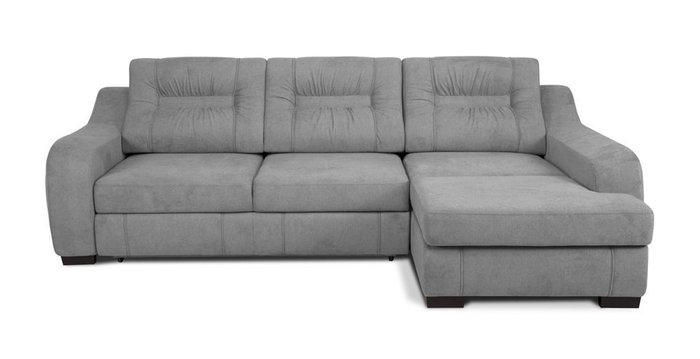 Угловой диван-кровать Ройс серого цвета