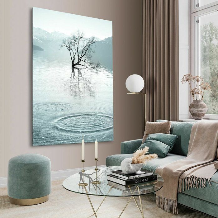 Картина на холсте Дерево на реке 50х70 см - купить Картины по цене 5990.0