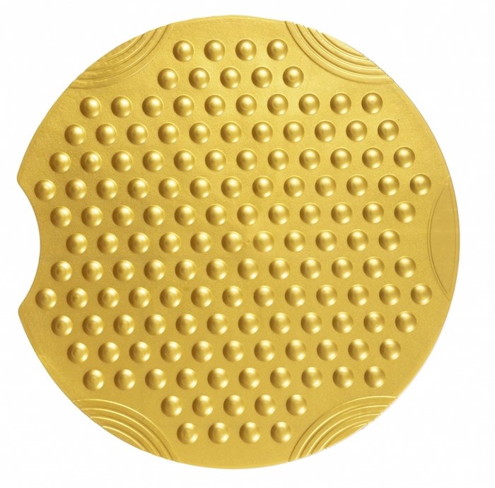 Коврик противоскользящий Tecno Ice диаметр 55 золотого цвета