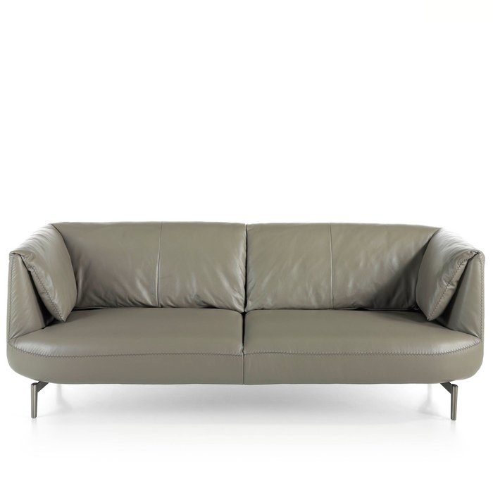 Диван трехместный серого цвета - купить Прямые диваны по цене 454990.0