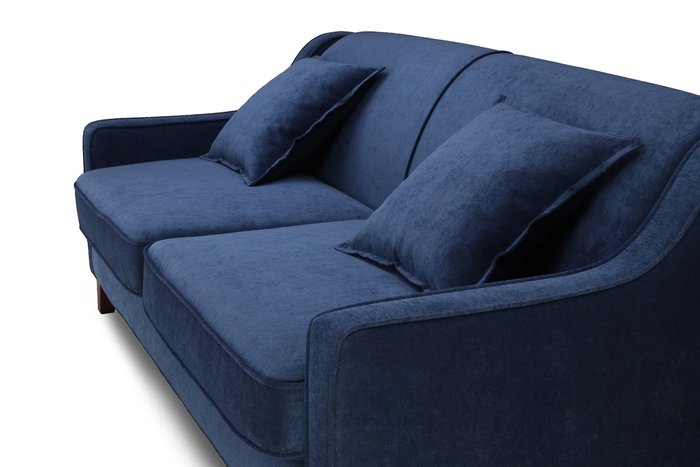 Прямой диван Арман Комфорт синего цвета - лучшие Прямые диваны в INMYROOM