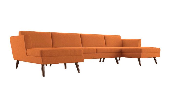 Диван Jaya U-Sectional оранжевого цвета - лучшие Угловые диваны в INMYROOM
