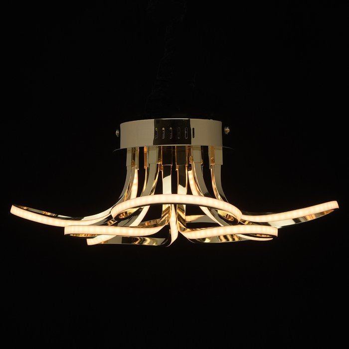  Потолочный светодиодный светильник Аурих с золотым основанием - лучшие Потолочные светильники в INMYROOM