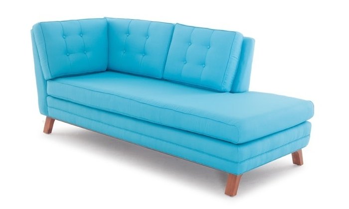 Диван-кушетка голубого цвета - лучшие Прямые диваны в INMYROOM