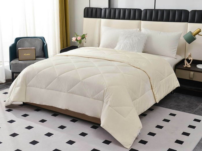 Одеяло Монако 160х220 молочного цвета - лучшие Одеяла в INMYROOM