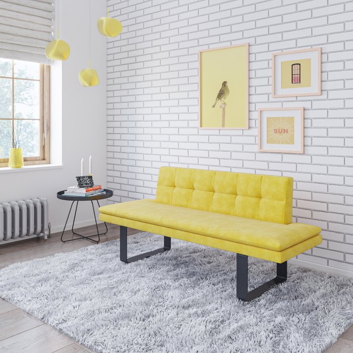 Мягкая зона Magic желтого цвета - лучшие Прямые диваны в INMYROOM