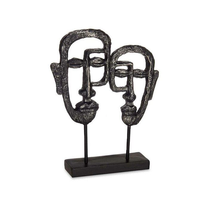 Декоративная фигура Лицо Чёрный 27 x 32,5 x 10,5 cm (4 штук) - лучшие Фигуры и статуэтки в INMYROOM