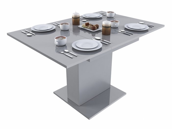 Стол обеденный раскладной Turin-4 серого цвета - купить Обеденные столы по цене 17600.0