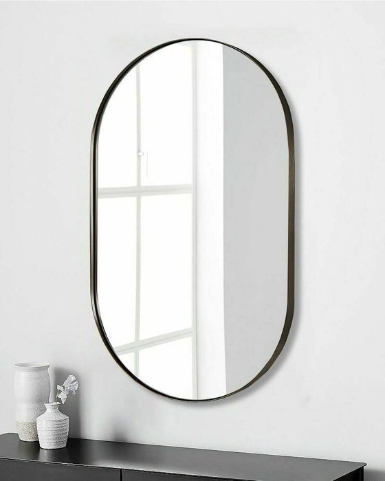 Настенное зеркало Аманда 72х105 черного цвета - купить Настенные зеркала по цене 36491.0