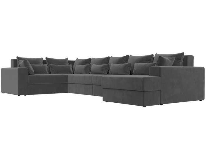 Угловой диван-кровать Майами темно-серого цвета правый угол - лучшие Угловые диваны в INMYROOM
