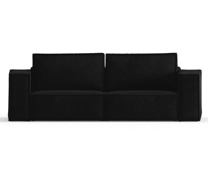 Диван-кровать из велюра Ли Рой черного цвета - купить Прямые диваны по цене 41590.0