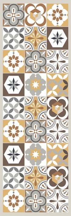 Ковер Optima mozaik 50x150 бело-бежевого цвета