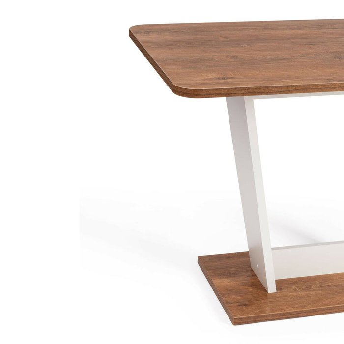 Стол обеденный Tibi коричнево-белого цвета - купить Обеденные столы по цене 6790.0