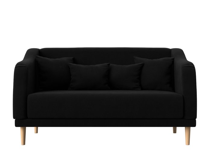 Прямой диван Киото черного цвета - купить Прямые диваны по цене 30999.0