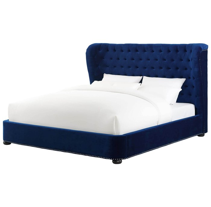 Кровать Henbord темно-синего цвета 160х200 