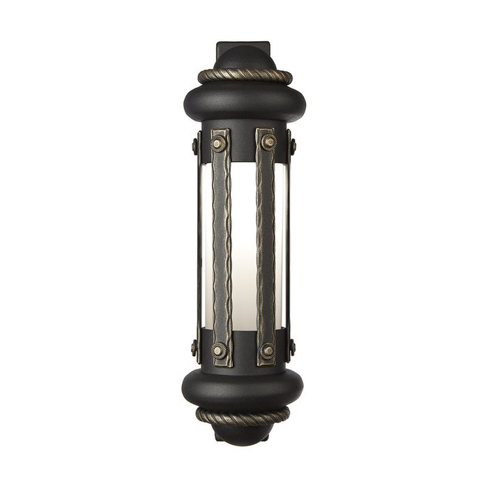 Уличный настенный светильник Колонна черного цвета - купить Настенные уличные светильники по цене 14990.0