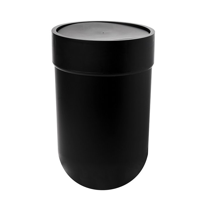 Контейнер мусорный touch с крышкой черный - лучшие Декоративные коробки в INMYROOM