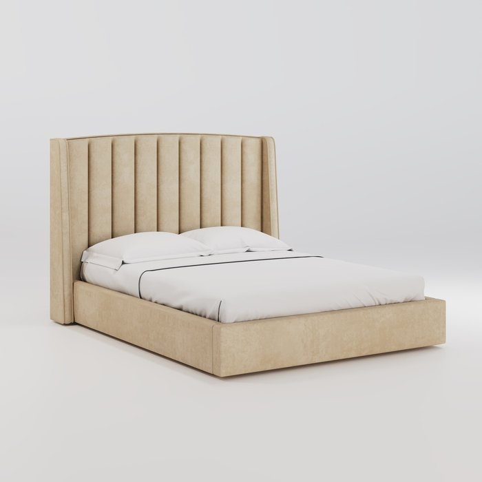 Кровать Lambro 180х200 бежевого цвета с подъемным механизмом