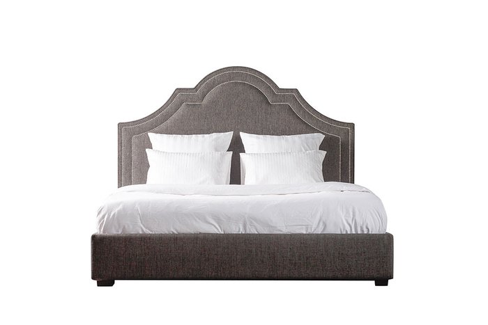 Кровать Солфорд с изголовьям декорированным металлическими клёпками 160х200 см