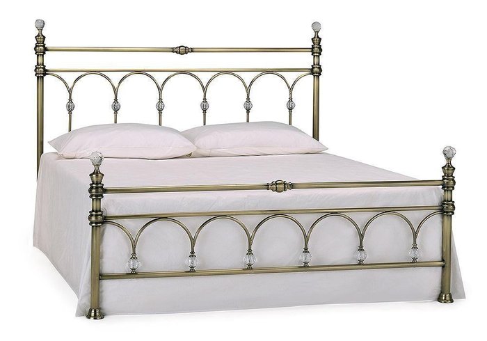 Кровать металлическая Windsor 140х200 коричневого цвета