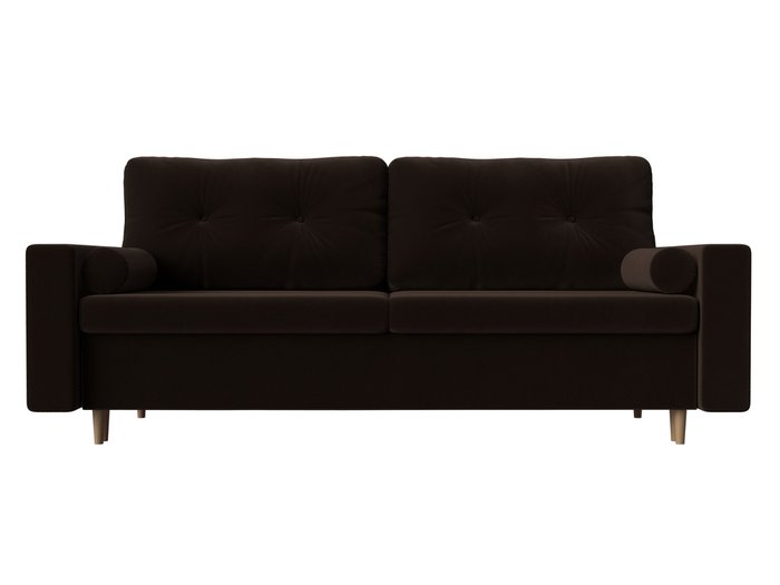 Прямой диван-кровать Белфаст коричневого цвета (тик-так) - купить Прямые диваны по цене 43999.0
