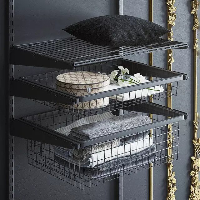 Выдвижная рама для корзин 60x43 черного цвета - купить Комплектующие для гардеробных систем по цене 1950 Выдвижная рама для корзин 60x43 черного цвета - купить Комплектующие для гардеробных систем по цене 1950