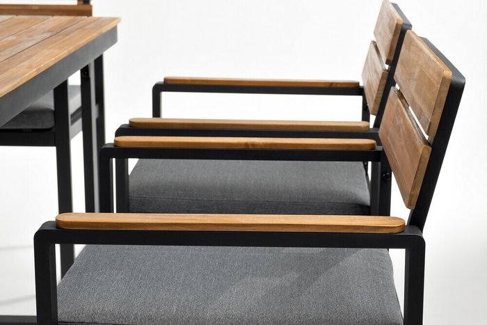 Обеденная группа Tора M бежево-серого цвета  - лучшие Комплекты для сада и дачи в INMYROOM