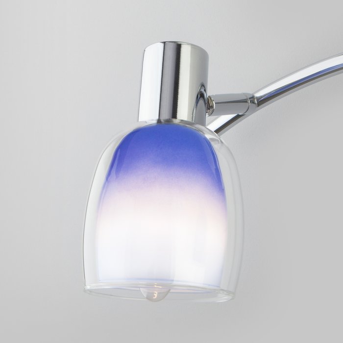 Настенный светильник со стеклянными плафонами 20119/3 синий - лучшие Накладные споты в INMYROOM