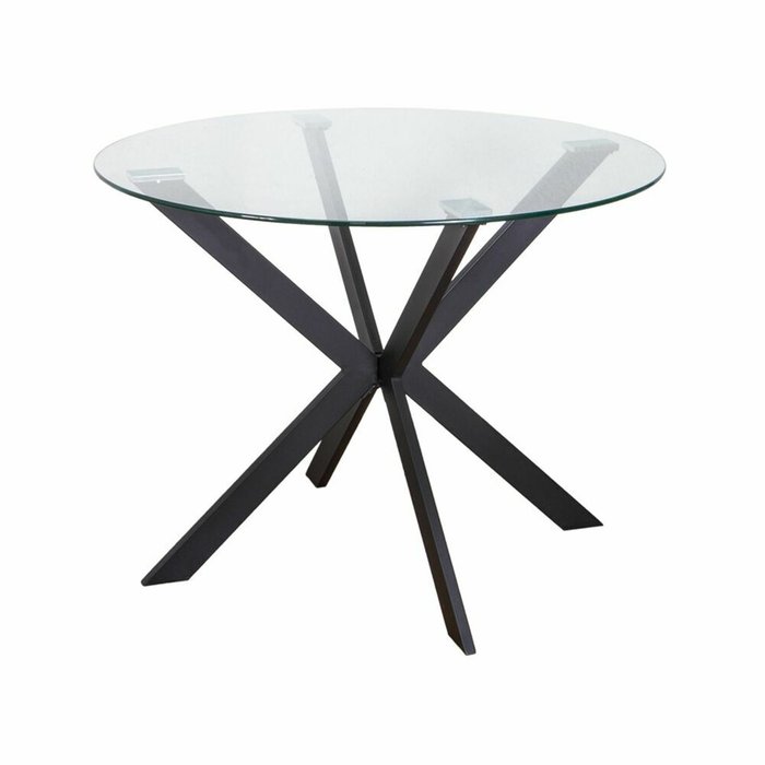 Стол обеденный Dallas черно-прозрачного цвета