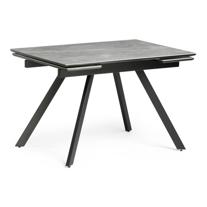 Раздвижной обеденный стол Габбро М серого цвета