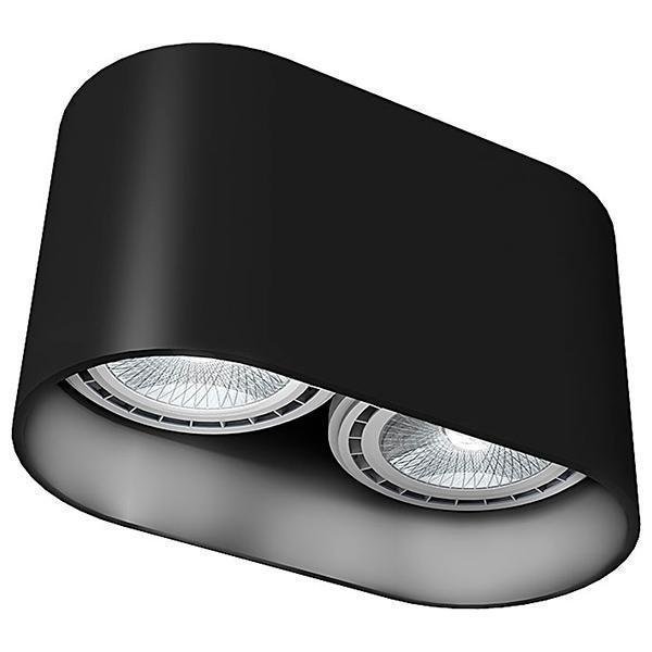 Потолочный светильник Oval черного цвета