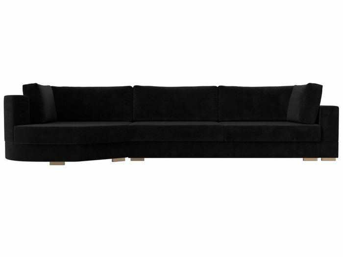 Угловой диван-кровать Лига 026 черного цвета левый угол - купить Угловые диваны по цене 88999.0