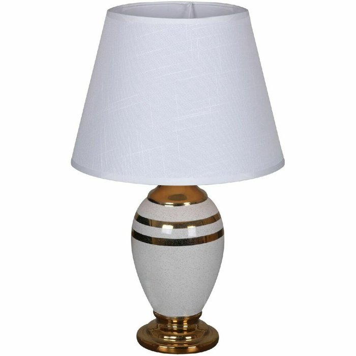 Настольная лампа 30268-0.7-01 (ткань, цвет белый) - купить Настольные лампы по цене 2050.0