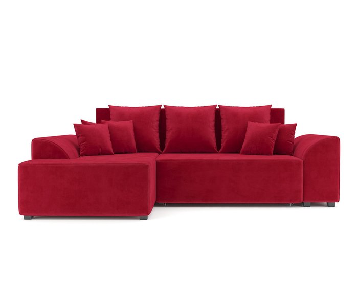Угловой диван-кровать Каскад красного цвета левый угол - купить Угловые диваны по цене 45590.0