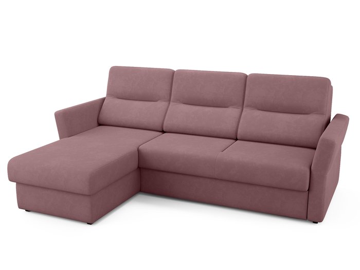 Угловой диван-кровать левый Sonny темно-розового цвета - купить Угловые диваны по цене 91800.0