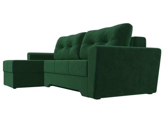 Угловой диван-кровать Амстердам зеленого цвета левый угол - лучшие Угловые диваны в INMYROOM