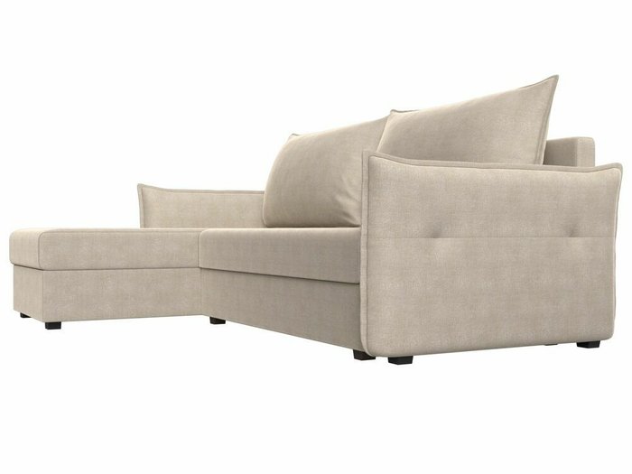 Угловой диван-кровать Лига 004 бежевого цвета угол левый - лучшие Угловые диваны в INMYROOM