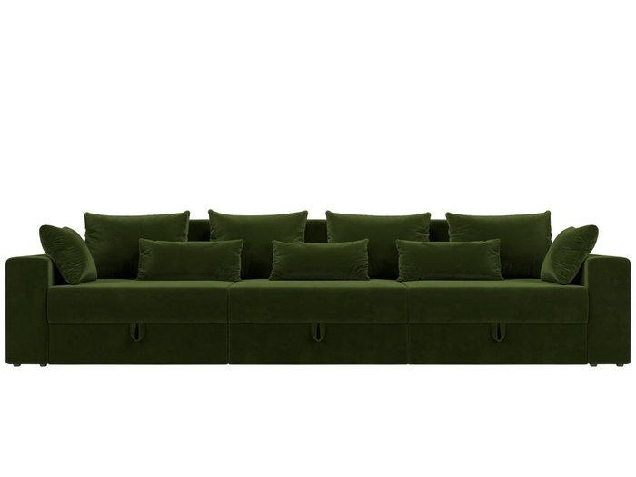 Прямой диван-кровать Мэдисон Long зеленого цвета - купить Прямые диваны по цене 49990.0