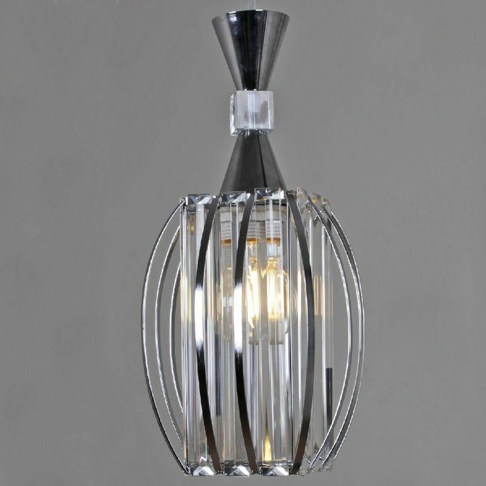Подвесной светильник 03868-0.4-03 CH (стекло, цвет прозрачный) - купить Подвесные светильники по цене 6150.0