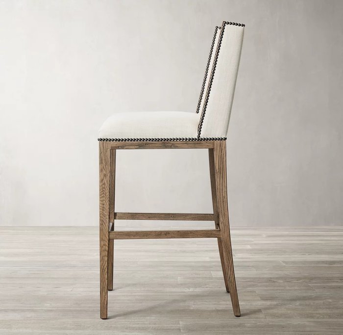 Барный стул Дюран Ретро молочного цвета - лучшие Барные стулья в INMYROOM