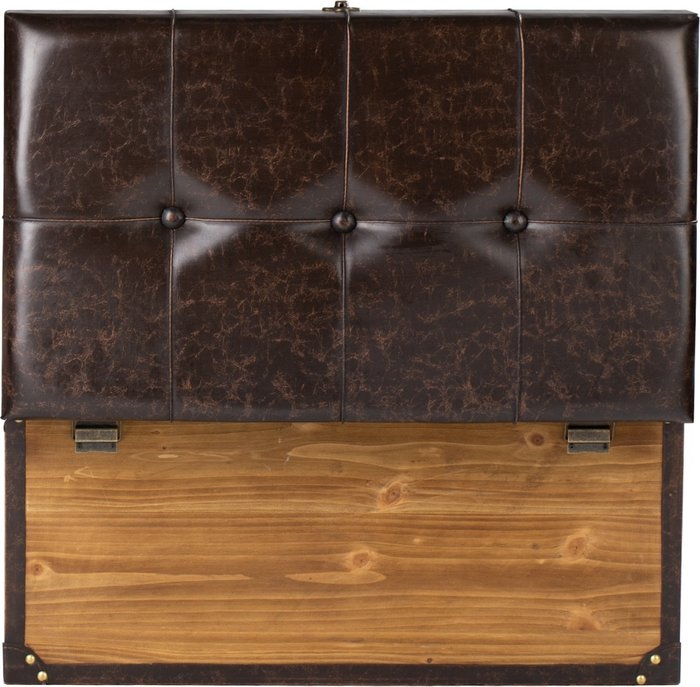 Пуф-сундук коричневого цвета  с ящиком для хранения IMR-1626268 - купить Пуфы по цене 13380.0