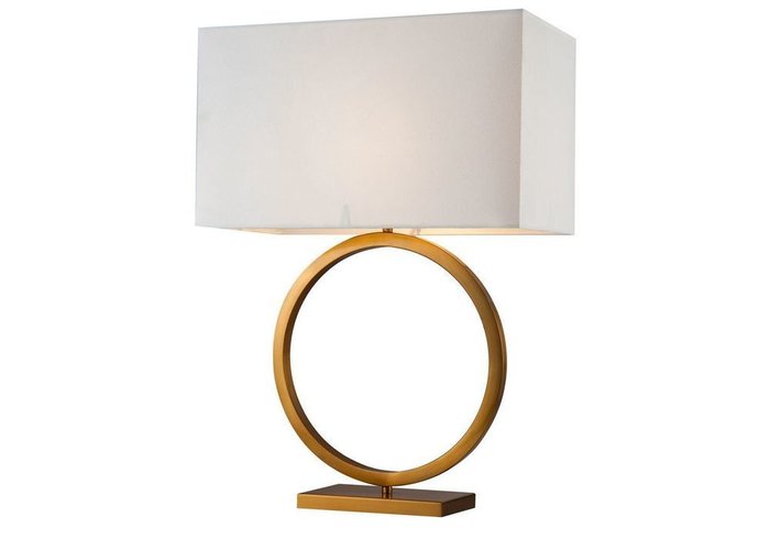 Настольная лампа Oktavian с белым абажуром