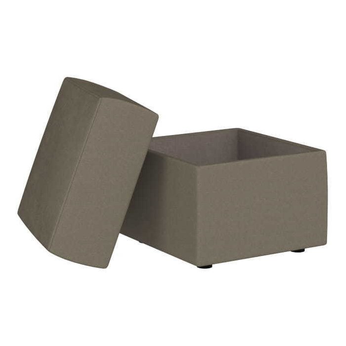 Банкетка с ящиком для хранения серо-коричневого цвета