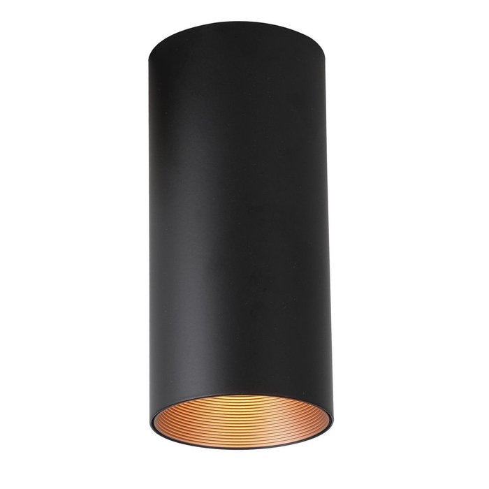 Потолочный светодиодный светильник Drum черного цвета