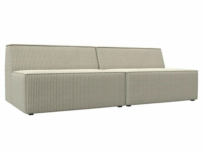 Прямой модульный диван Монс серо-бежевого цвета
