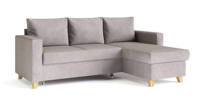 Угловой диван-кровать Эмилио серого цвета - купить Угловые диваны по цене 62608.0
