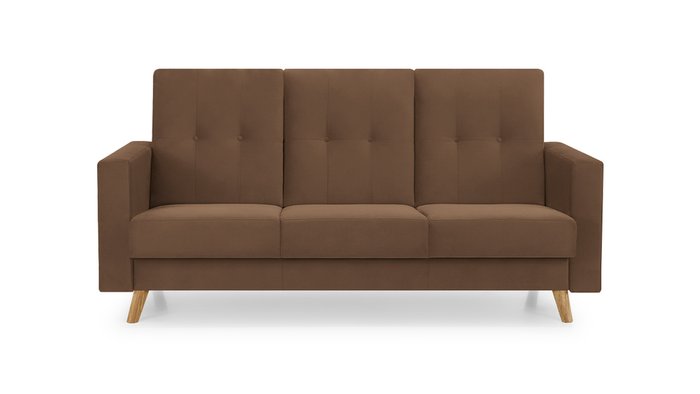 Диван-кровать Хьюстон Лайт коричневого цвета - купить Прямые диваны по цене 48300.0