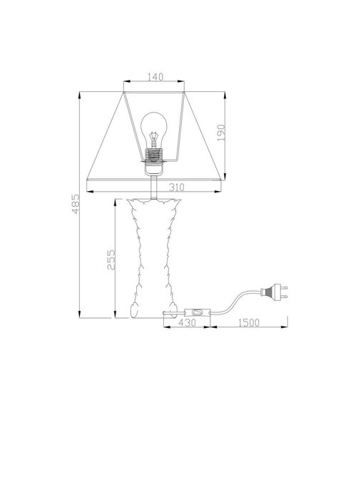 Настольная лампа Marte с металлическим основанием - купить Настольные лампы по цене 6400.0